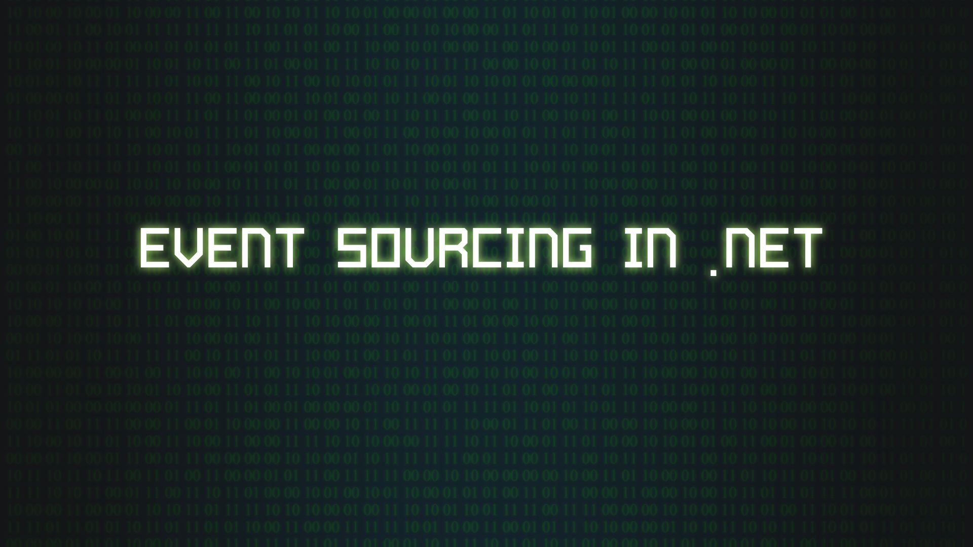 Event Sourcing in .NET architecture